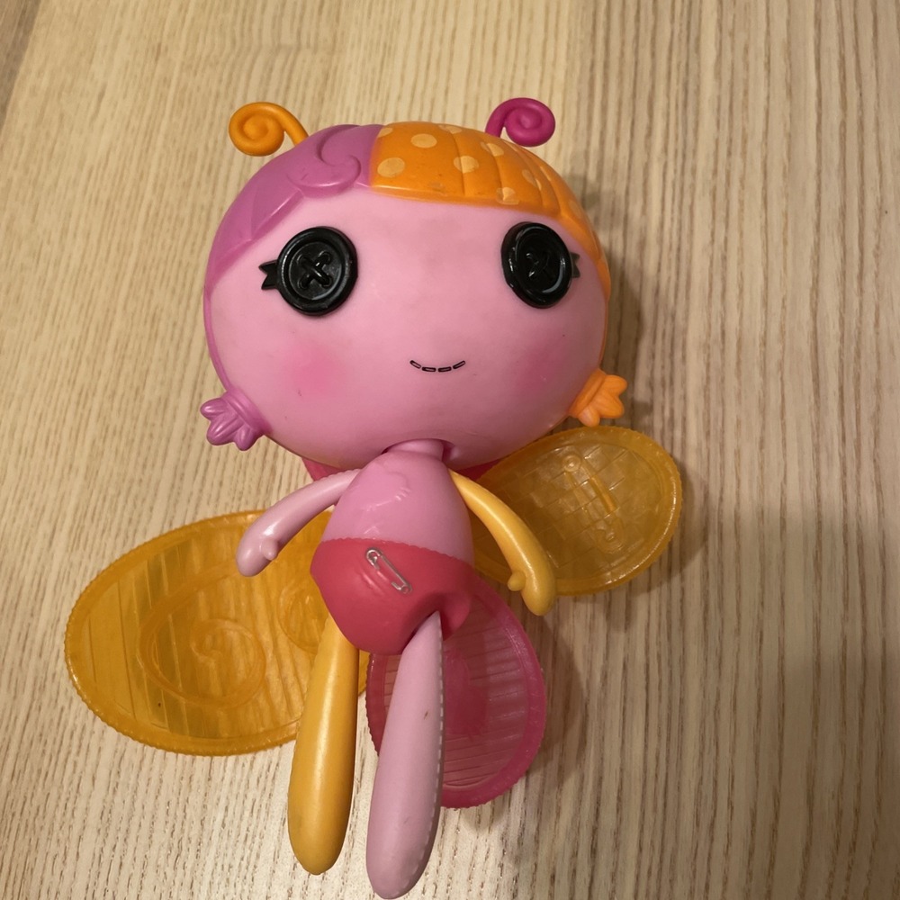Lalaloopsy Littles Fairy Tulip Doll 7" MGA 2012 Butterfly Wings Pink Orange
